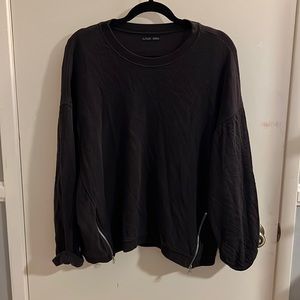 Zara Relaxed Fit Zipper Accent Sweater